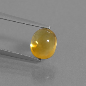 2.48カラットの天然ゴールデンイエローシトリン（8.5×7 mm・オーバルカット）