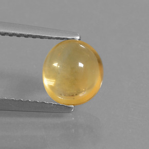1.71カラットの天然ゴールデンイエローシトリン（7.3×6.7 mm・オーバルカット）