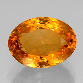 14.85カラットの天然イエローオレンジシトリン（17.5×13.1 mm・オーバルカット）