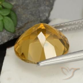 4.48カラットの天然Light Brownish Golden シトリン、ラウンド、VS