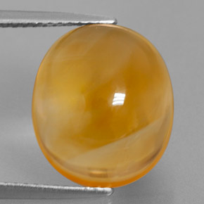 8.07カラットの天然ゴールデンイエローシトリン（14.1×12.2 mm・オーバルカット）