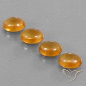 11.94カラットの天然オレンジゴールドシトリン（10×8.1 mm・オーバルカット）