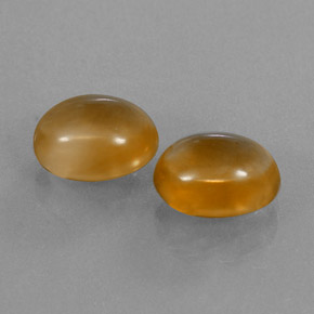5.85カラットの天然濃いオレンジゴールドシトリン（10×8.1 mm・オーバルカット）