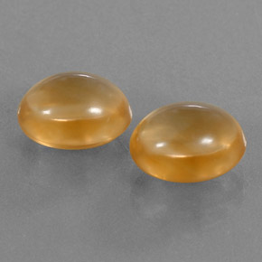 カラットの天然イエローオレンジシトリン（10.1×8.1 mm・オーバルカット）