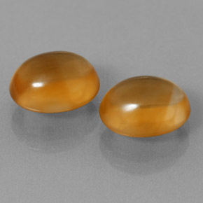 5.89カラットの天然濃いオレンジゴールドシトリン（10×8.1 mm・オーバルカット）