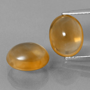 6.40カラットの天然Dark Orange シトリン（10.1×8 mm・オーバルカット）