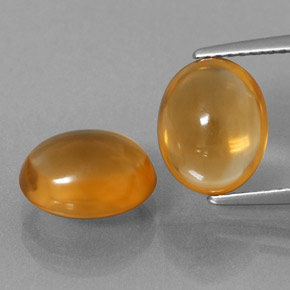 カラットの天然イエローオレンジシトリン（10.1×8.2 mm・オーバルカット）