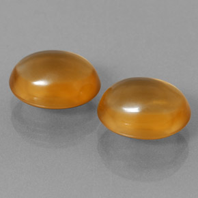 カラットの天然イエローオレンジシトリン（10.1×8.2 mm・オーバルカット）