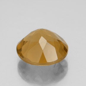 4.16カラットの天然Orange-Gold シトリン（10.88 mm・ラウンドカット）