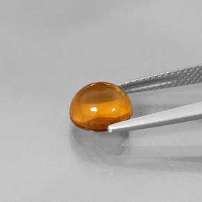 1.99カラットの天然イエローオレンジシトリン、ラウンドカット、透明