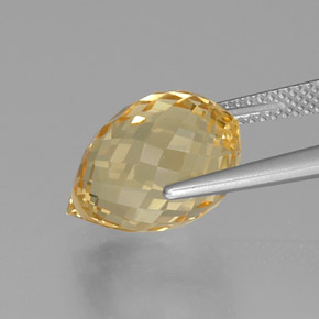 8.86カラットの天然ゴールドオレンジシトリン、ブリオレット、VVS