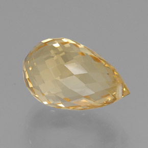9.84カラットの天然薄いゴールドシトリン（16.4×10 mm・ブリオレット）