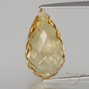 6.56ct 天然 ゴールド シトリン, ブリオレット, VVS
