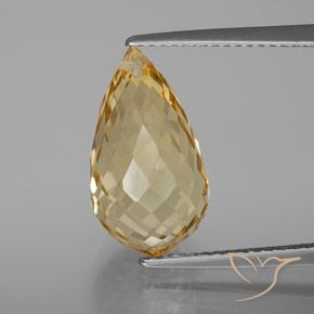 7.22ct 天然 ゴールド シトリン, ブリオレット, VVS
