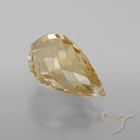 4.93カラットの天然ゴールデンオレンジシトリン、ブリオレット、VS
