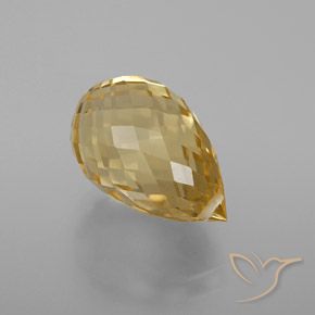 6.52カラットの天然ゴールドオレンジシトリン、ブリオレット、VVS