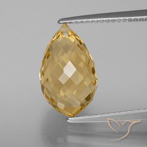 6.09ct 天然 ゴールデンオレンジ シトリン, ブリオレット, VVS