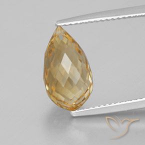 4.28ct 天然 ゴールデンオレンジ シトリン, ブリオレット, VVS