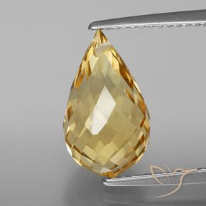 4.64ct 天然 ゴールデンオレンジ シトリン, ブリオレット, VVS