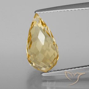 4.28カラットの天然ゴールデンオレンジシトリン（13.8×7.6 mm・ブリオレット）