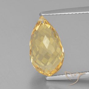 6.11ct 天然 ゴールド シトリン, ブリオレット, VVS-VS