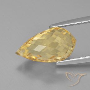 6.00カラットの天然ゴールドシトリン（15.2×8.4 mm・ブリオレット）