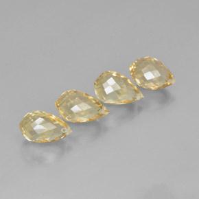 11.52カラットの天然ゴールドシトリン（10.9×6.8 mm・ブリオレット）