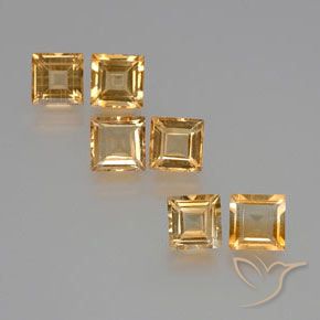 Shop natural 6.10ct 薄いオレンジゴールド シトリン gems, 四角形, from ブラジル at GemSelect. In stock, global shipping!