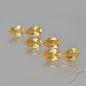 Shop natural 4.92ct ミディアム薄いオレンジゴールド シトリン gems, 洋梨の形, from ブラジル at GemSelect. In stock, global shipping!