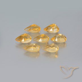 Shop natural 5.78ct 薄いオレンジゴールド シトリン gems, 洋梨の形, from ブラジル at GemSelect. In stock, global shipping!