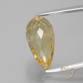 6.05ct 天然 ゴールド シトリン, ブリオレット, VVS-VS