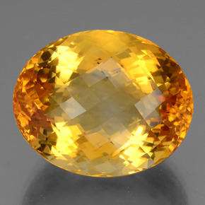 47.50カラットの天然ゴールデンイエローシトリン（24.2×19.7 mm・オーバルカット）