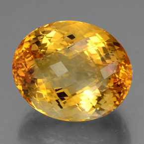 47.50カラットの天然ゴールデンイエローシトリン（24.2×19.7 mm・オーバルカット）