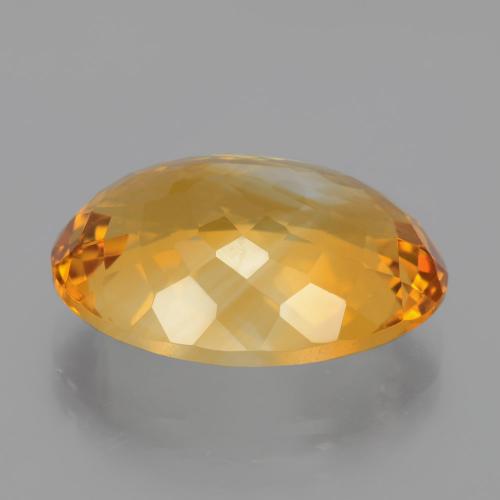 13.42カラットの天然濃いゴールデンオレンジシトリン（18.7×14.1 mm・オーバルカット）