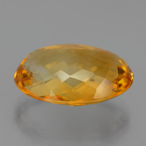 15.93カラットの天然ダークオレンジゴールドシトリン（20.2×14.2 mm・オーバルカット）