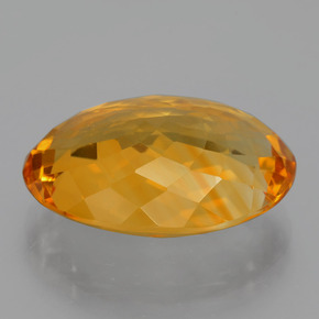 14.86カラットの天然ゴールドシトリン（20×14.2 mm・オーバルカット）