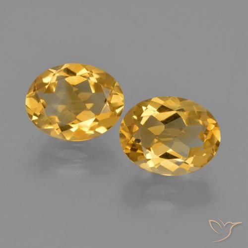 3.30ctw Medium Light Orange-Gold シトリン, 楕円形, VVS
