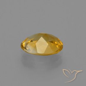 1.40カラットの天然ミディアムダークゴールデンシトリン（8.9×7 mm・オーバルカット）