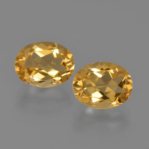 3.46カラットの天然濃いゴールデンオレンジシトリン（8.9×7 mm・オーバルカット）