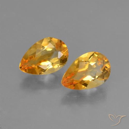 Shop natural 2.23ct ミディアム薄いオレンジゴールド シトリン gems, 洋梨の形, from ブラジル at GemSelect. In stock, global shipping!