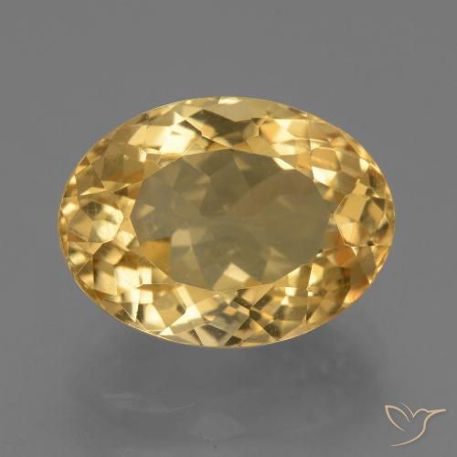 7.95ct 天然 ミディアムダークゴールデン シトリン, 楕円形, VVS