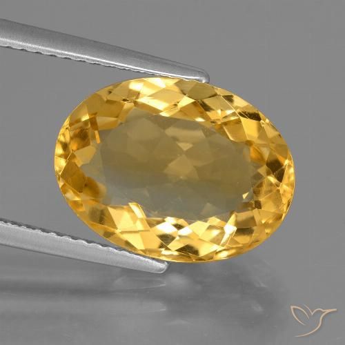 ルースシトリン 5.51ct イエロー シトリン 宝石販売, 認定