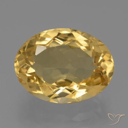 6.85ct 天然 ゴールドオレンジ シトリン, 楕円形, VVS