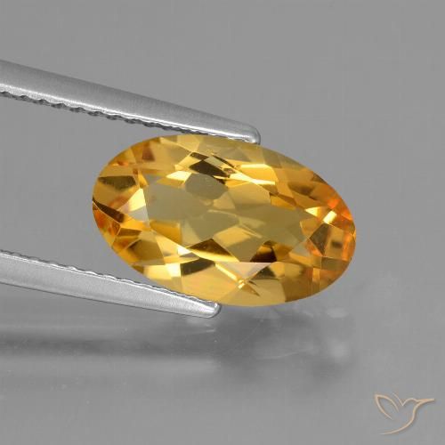2.44ct 天然 ダークゴールデン シトリン, 楕円形, VVS