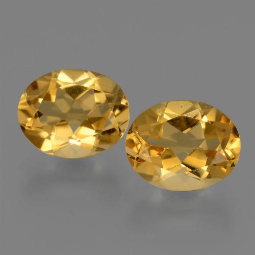 4.98カラットの天然ダークゴールデンシトリン（10.1×8.1 mm・オーバルカット）
