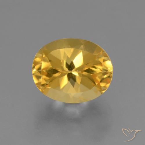 2.69ct 天然 明るいゴールド シトリン, 楕円形, VS