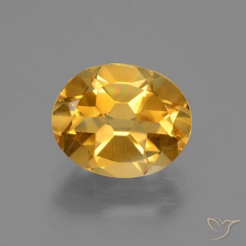 2.35ct 天然 濃いオレンジゴールド シトリン, 楕円形, VVS