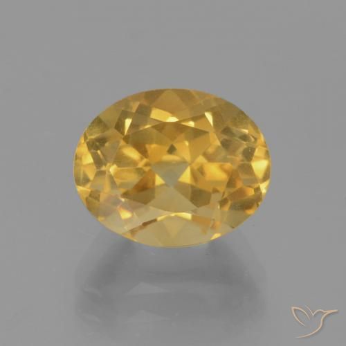 2.98ct 天然 ミディアムゴールデン シトリン, 楕円形, VVS