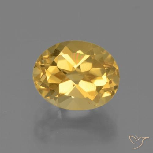 2.84ct 天然 ゴールドオレンジ シトリン, 楕円形, VVS-VS