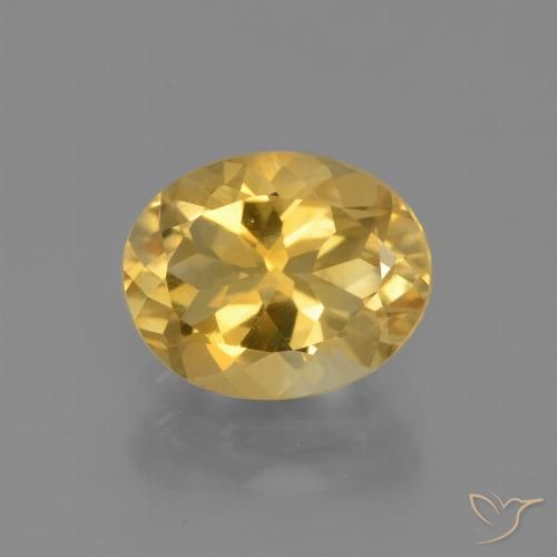 2.34ct 天然 明るいゴールド シトリン, 楕円形, VVS-VS